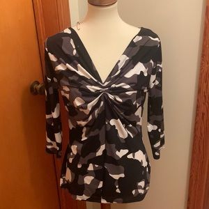 Camo print blouse